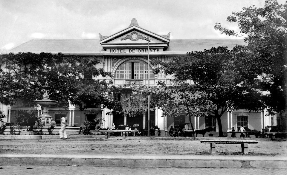 a building with a large entrance