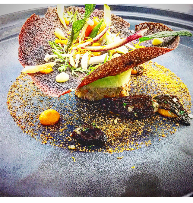 a plate of food on a plate