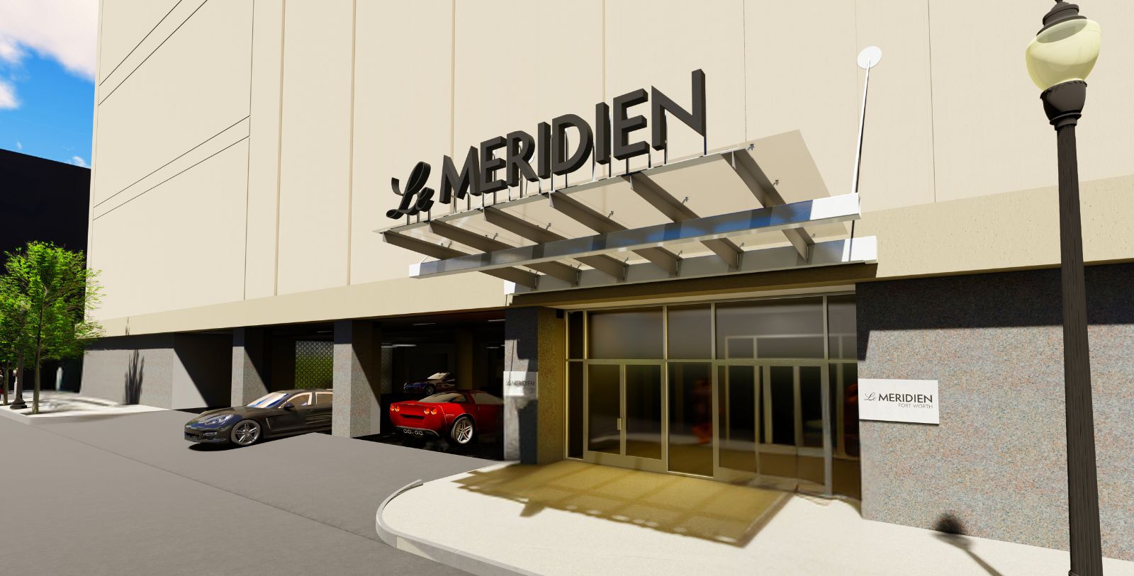 a building with a sign on the front