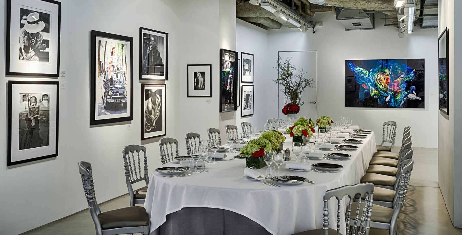 a table set for a dinner party