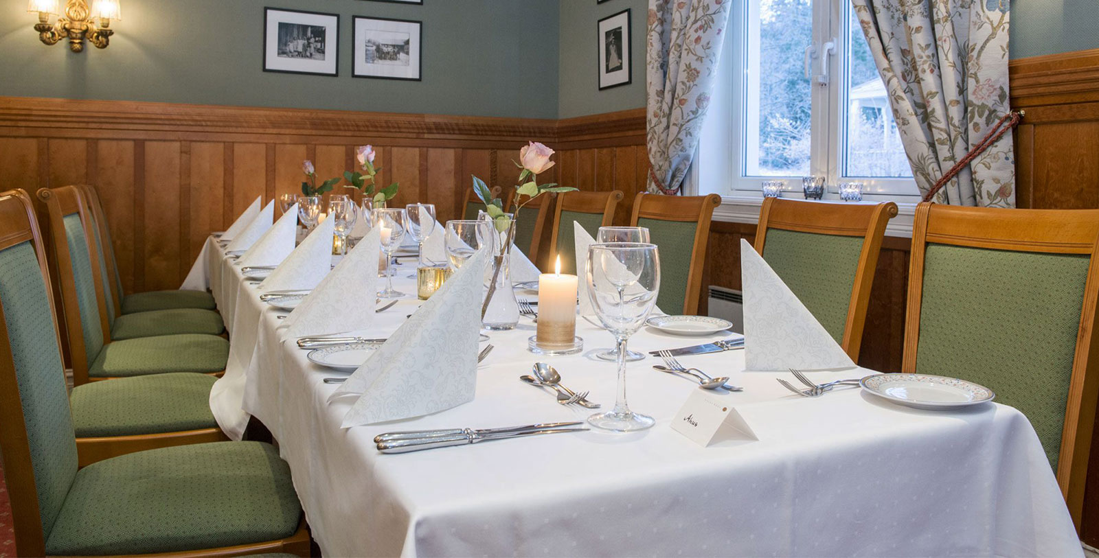 a table set for a dinner party