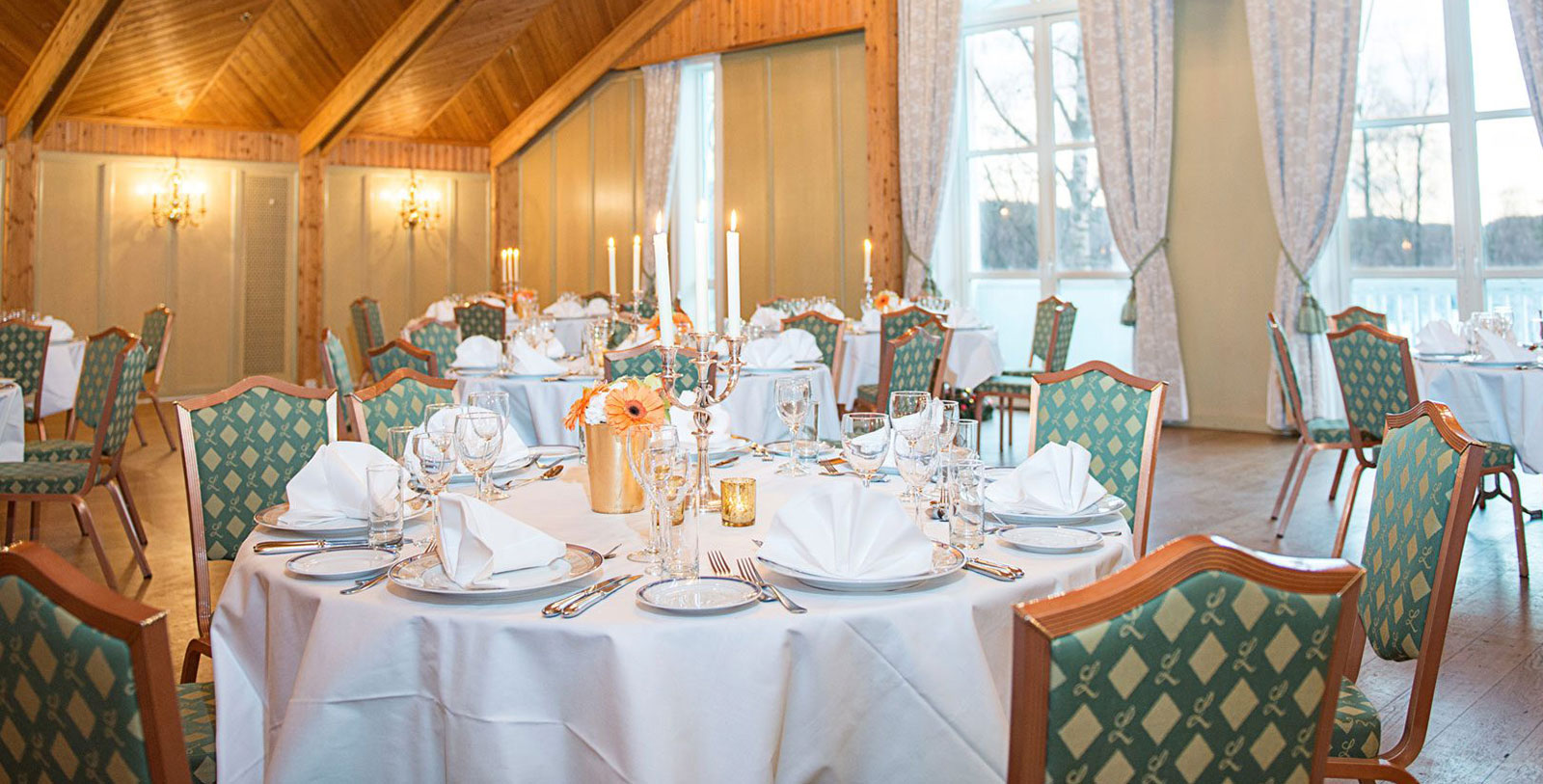a table set for a dinner party