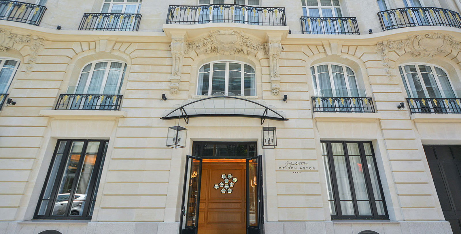 a building with a door open
