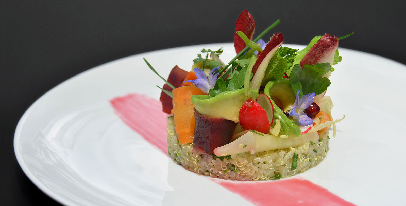 a plate of food on a table