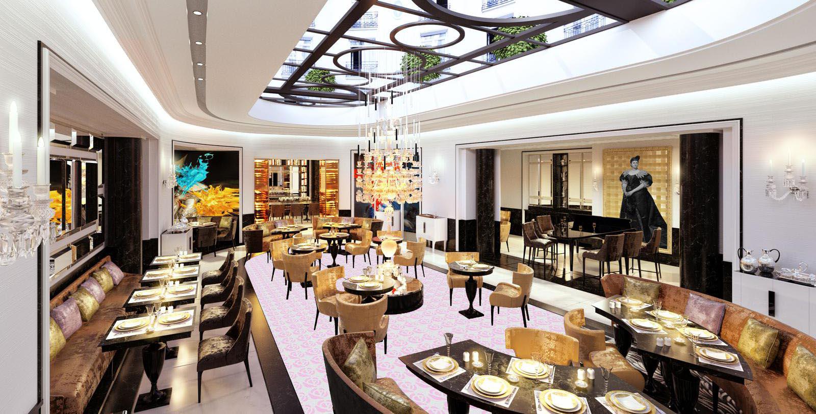 a restaurant with tables and chairs