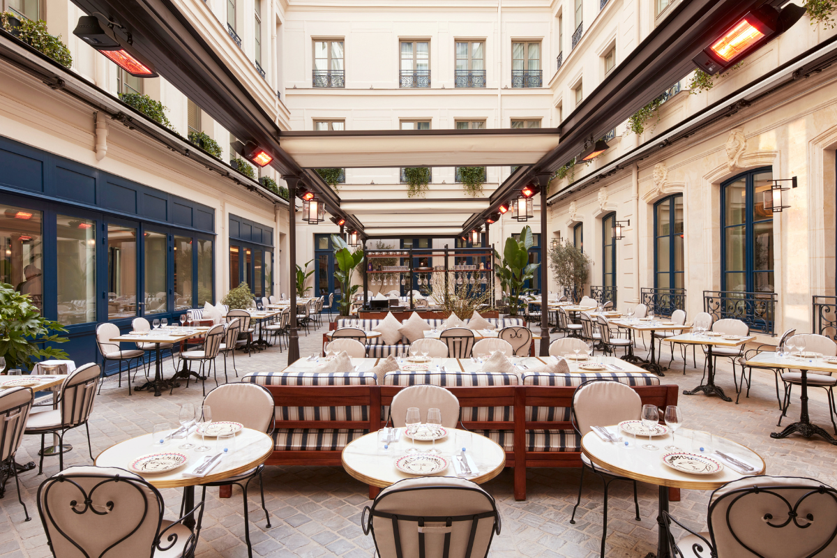a restaurant with tables and chairs