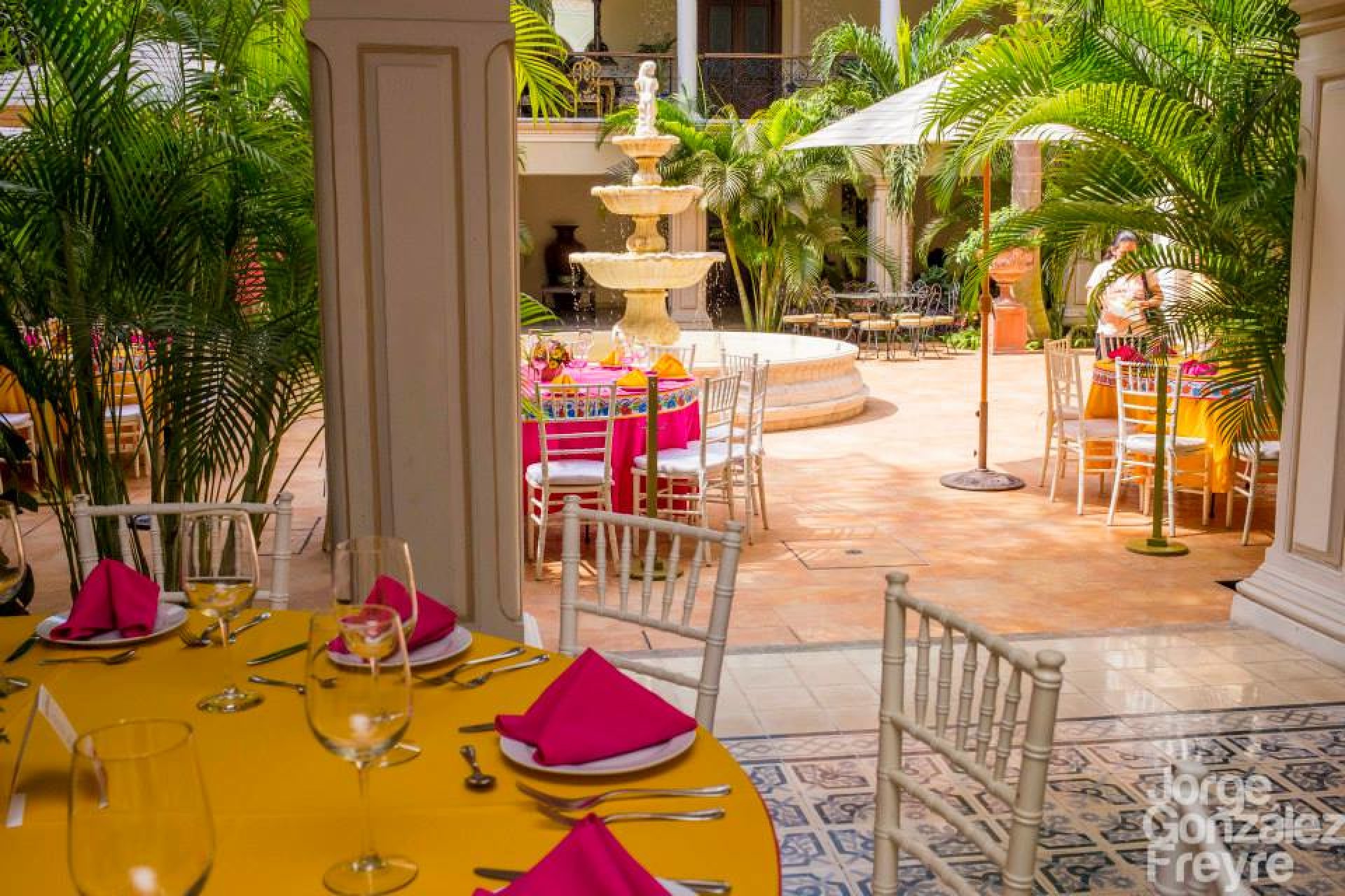 a table set for a party