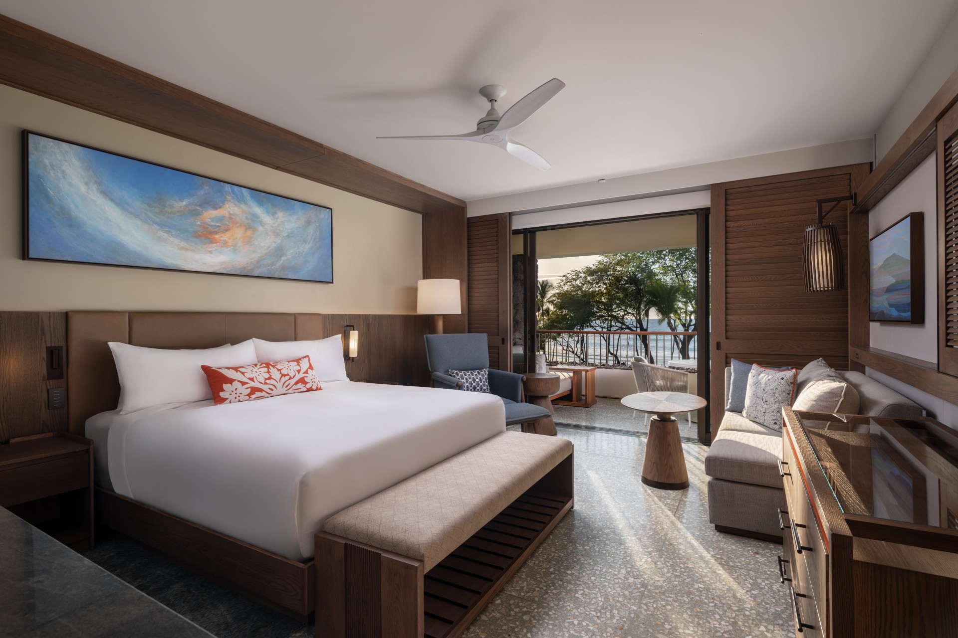a room with a bed and a couch