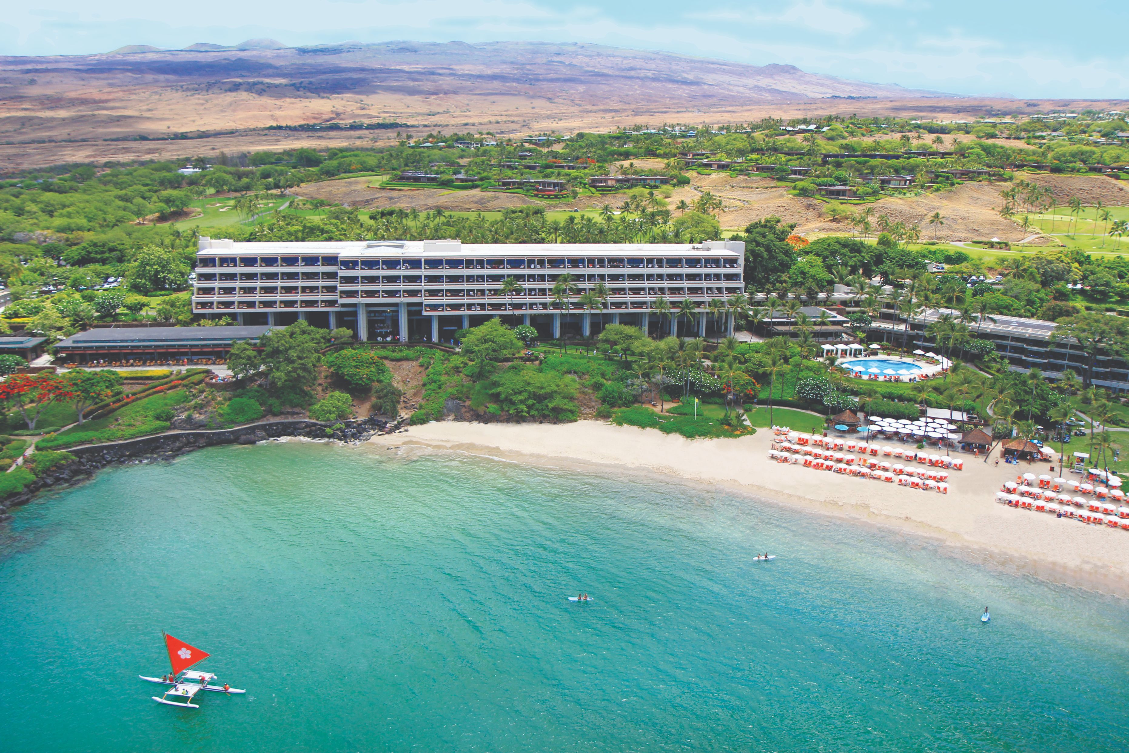 a building on a beach