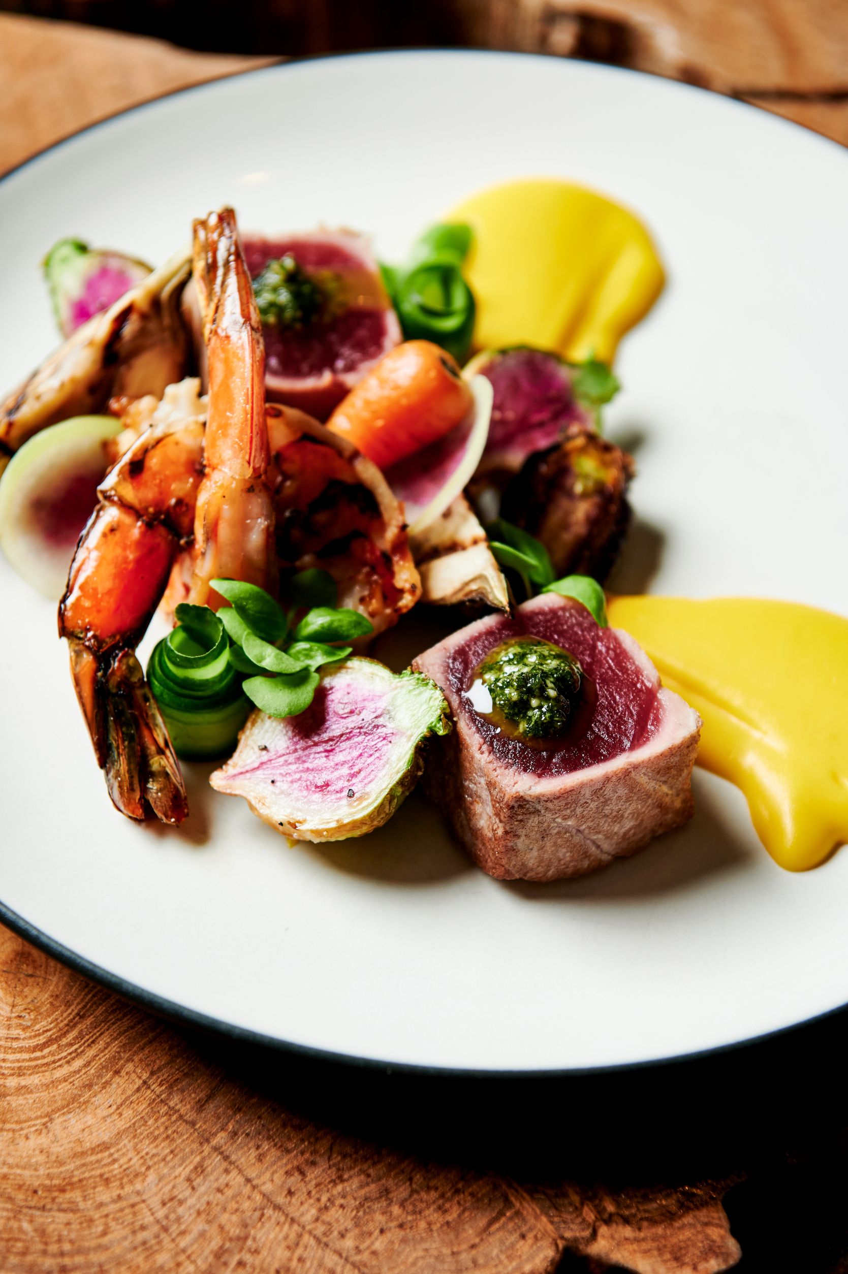 a plate of food on a table