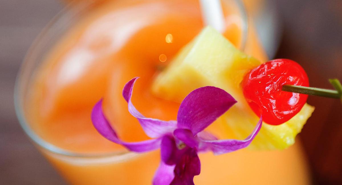 a close up of a drink