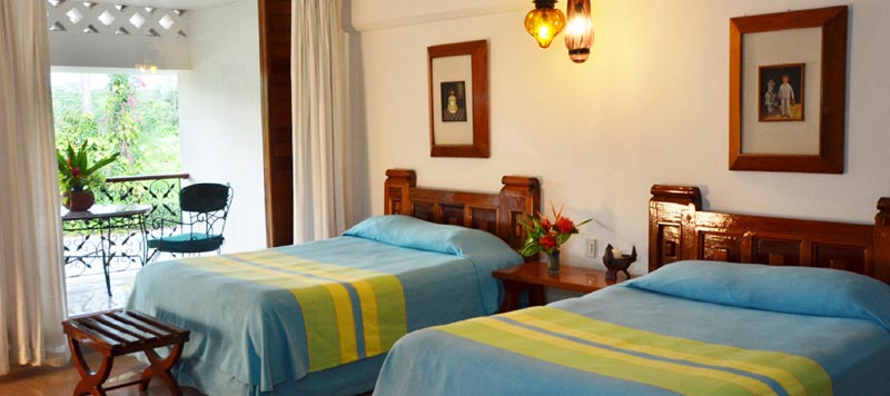 two beds in a room