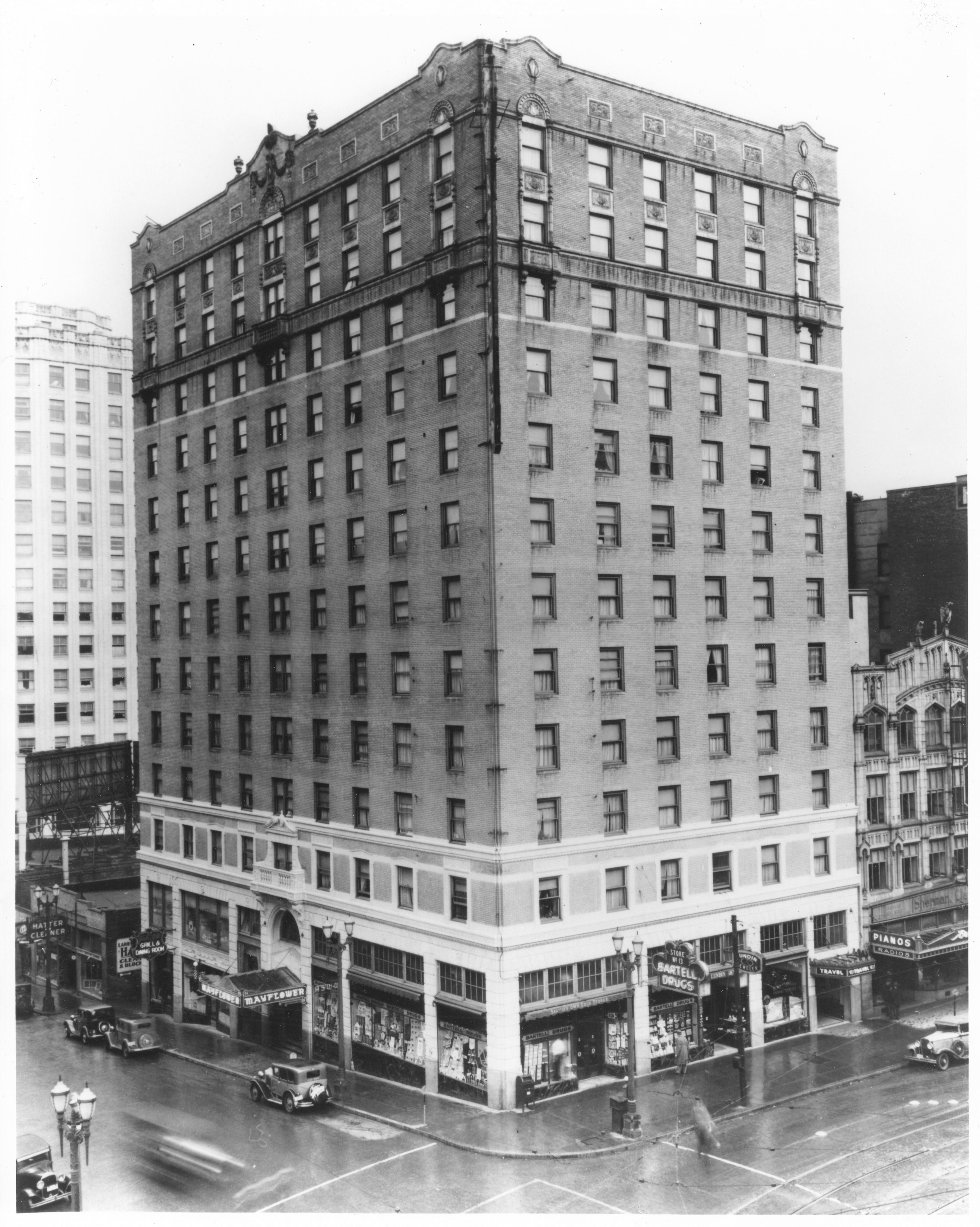 a tall building with many windows