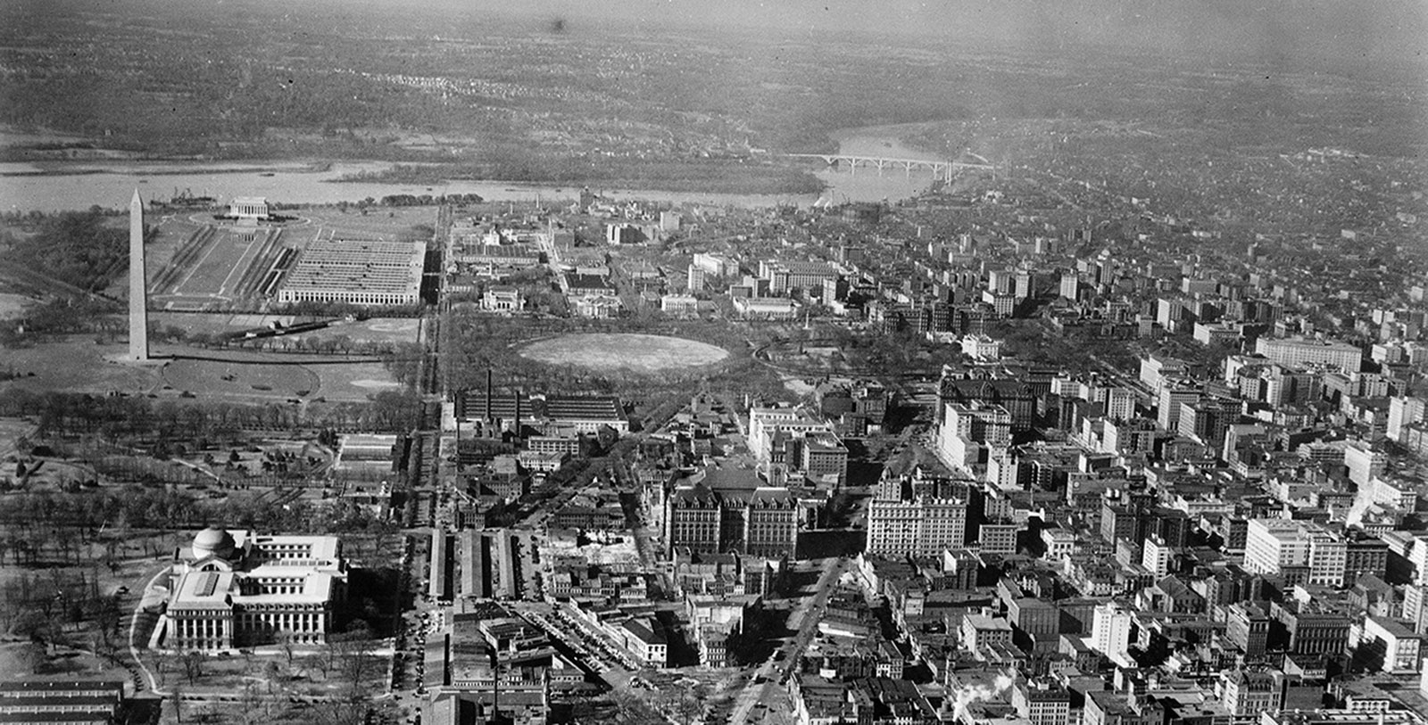 an aerial view of a city