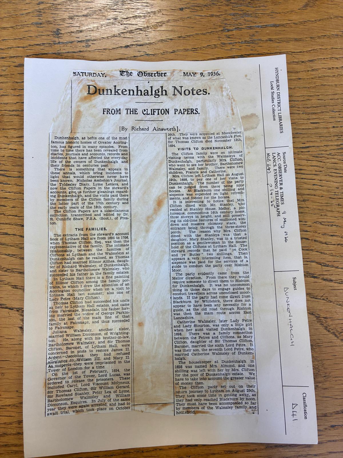 a newspaper on a table