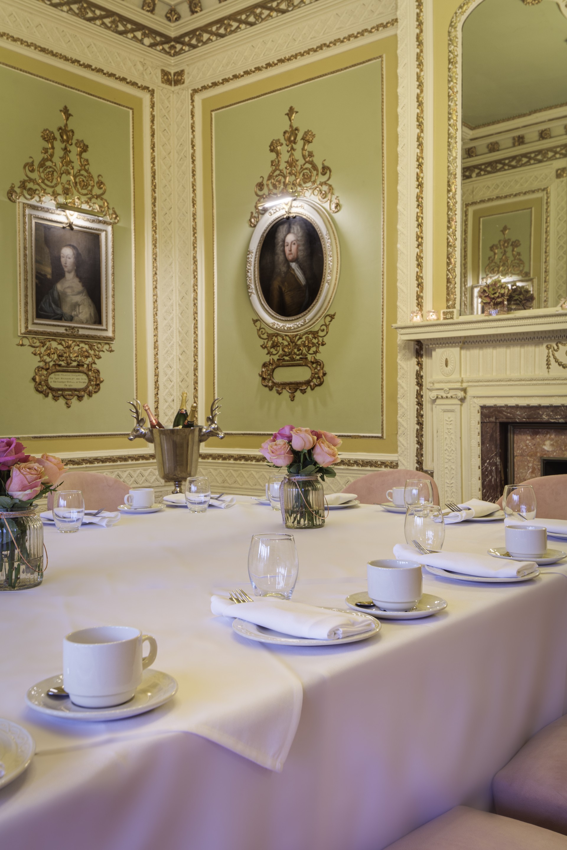 a table set for a dinner party