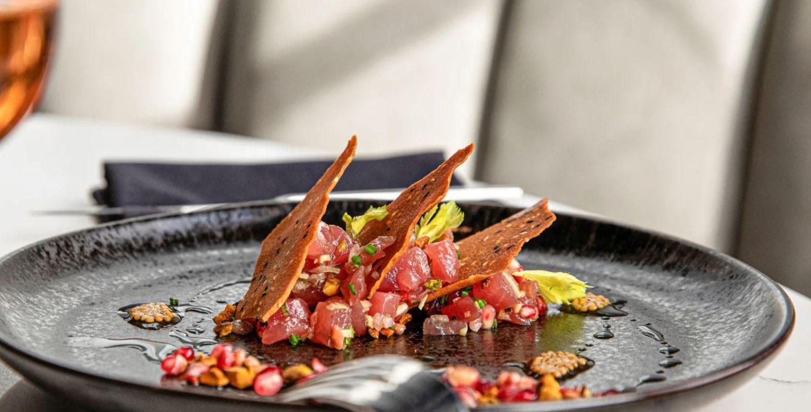 a plate of food on a table