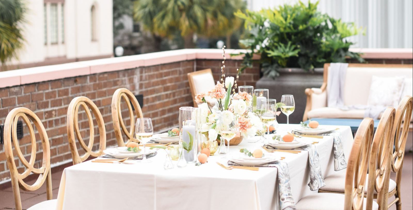 a table set for a dinner party