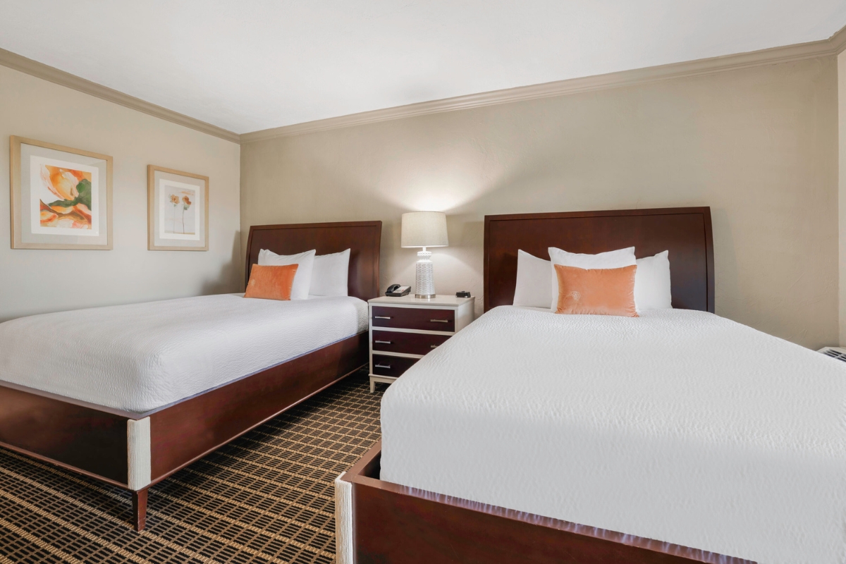 two beds in a room