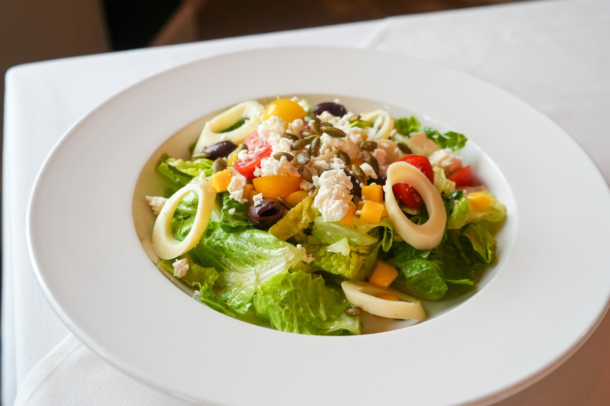 a salad on a plate