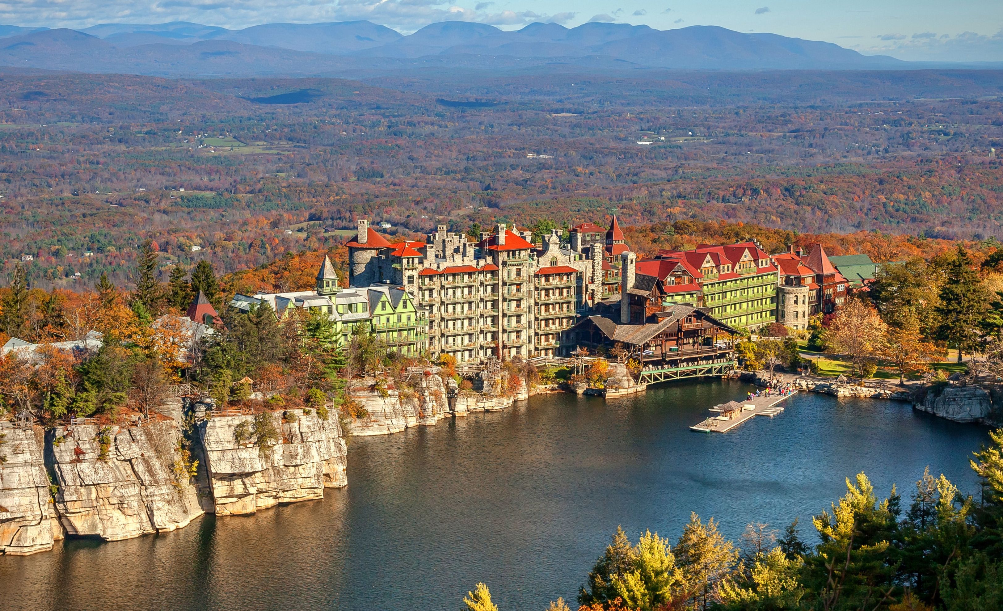 a large building next to a body of water