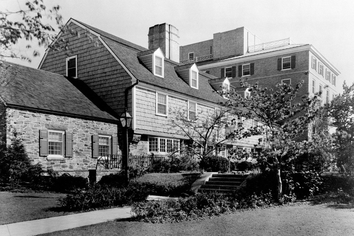 a building with a large chimney