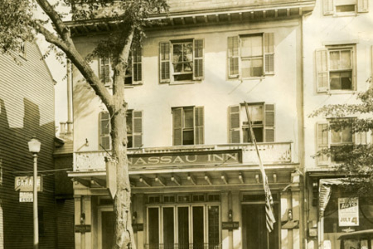 a building with a sign on the front