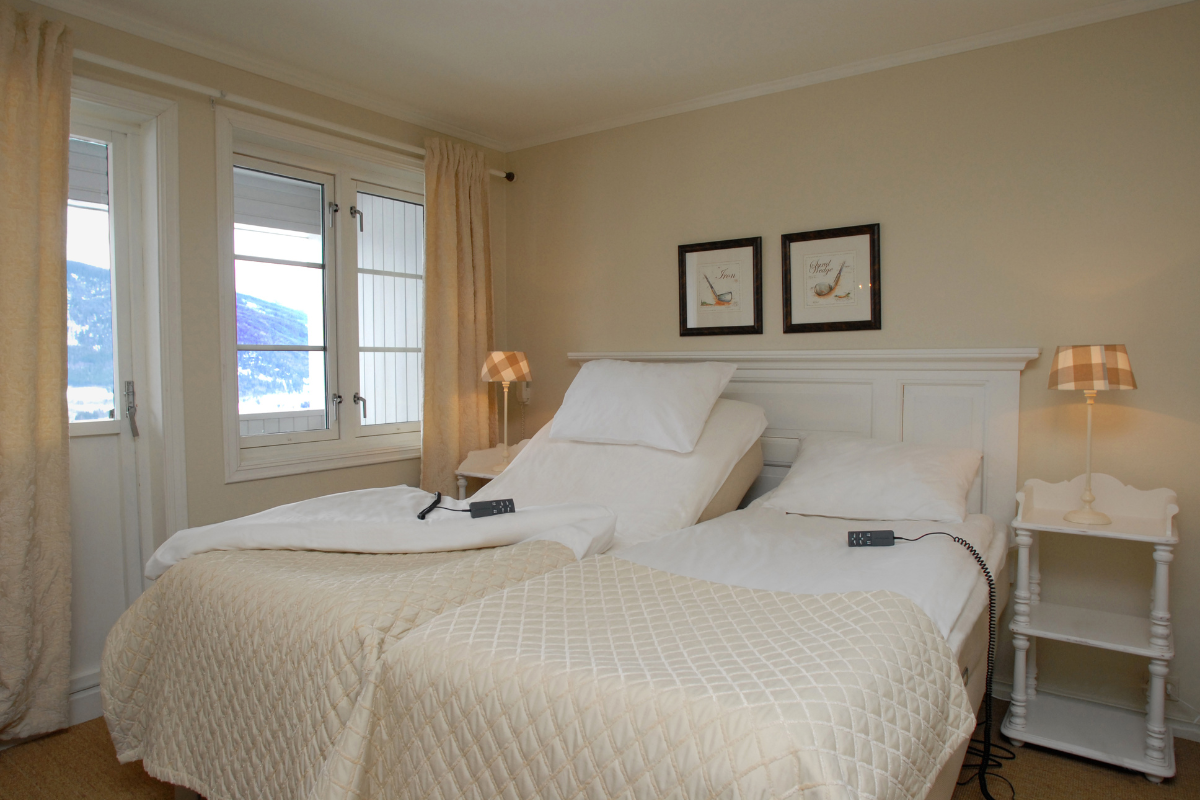 two beds in a room