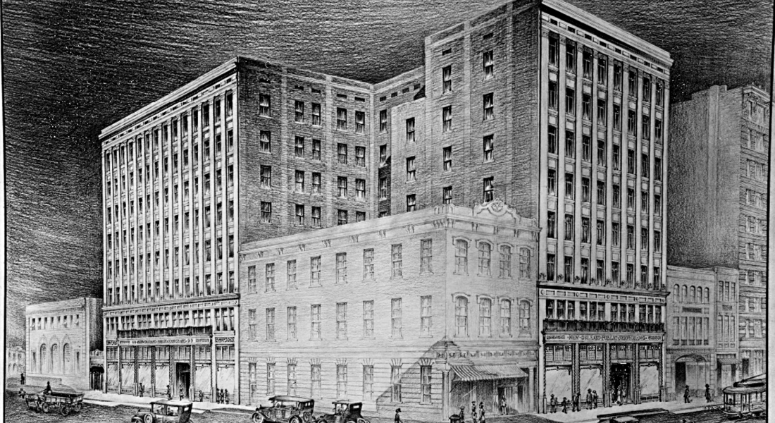 a drawing of a building