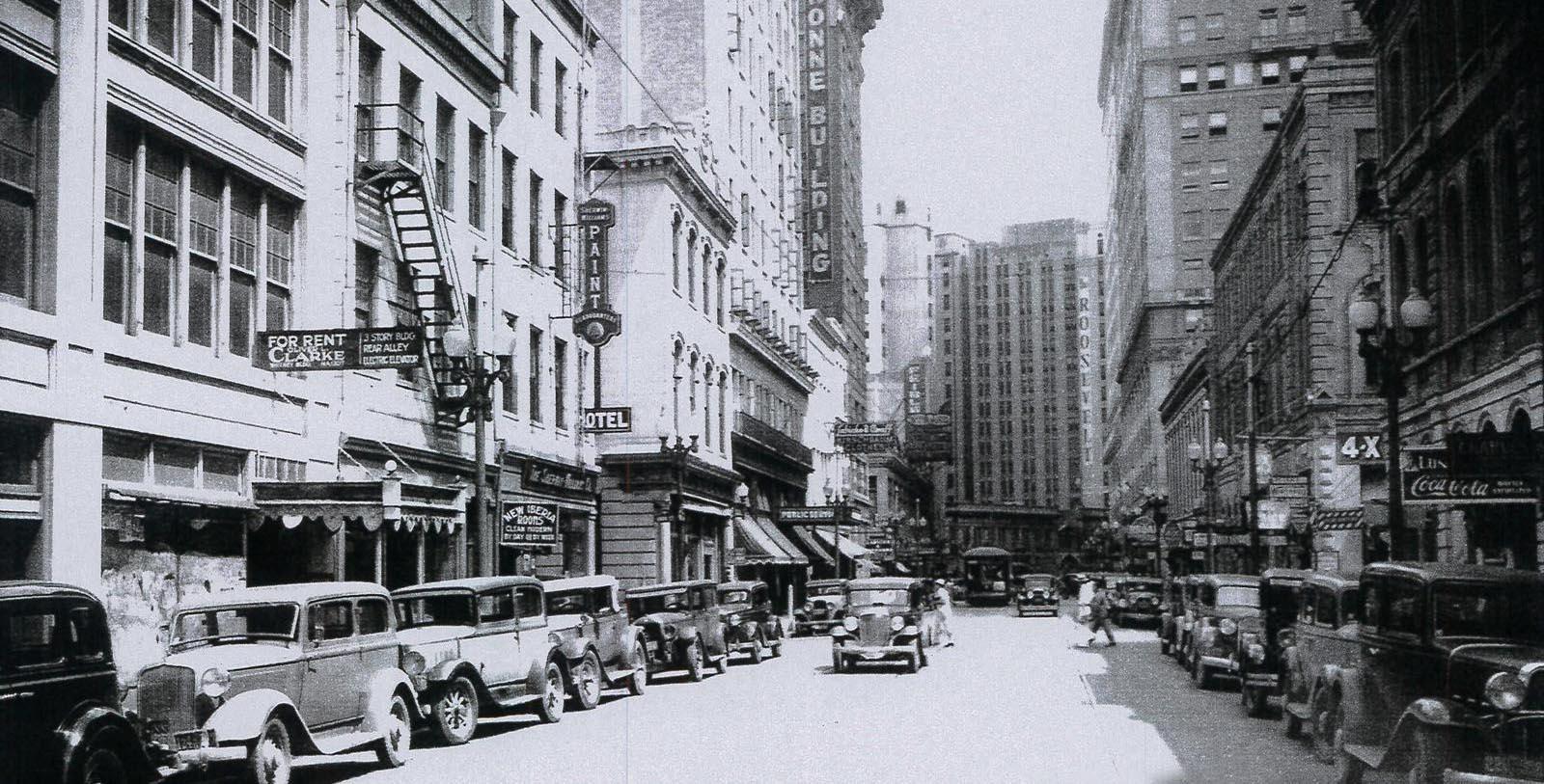a street with cars parked on it