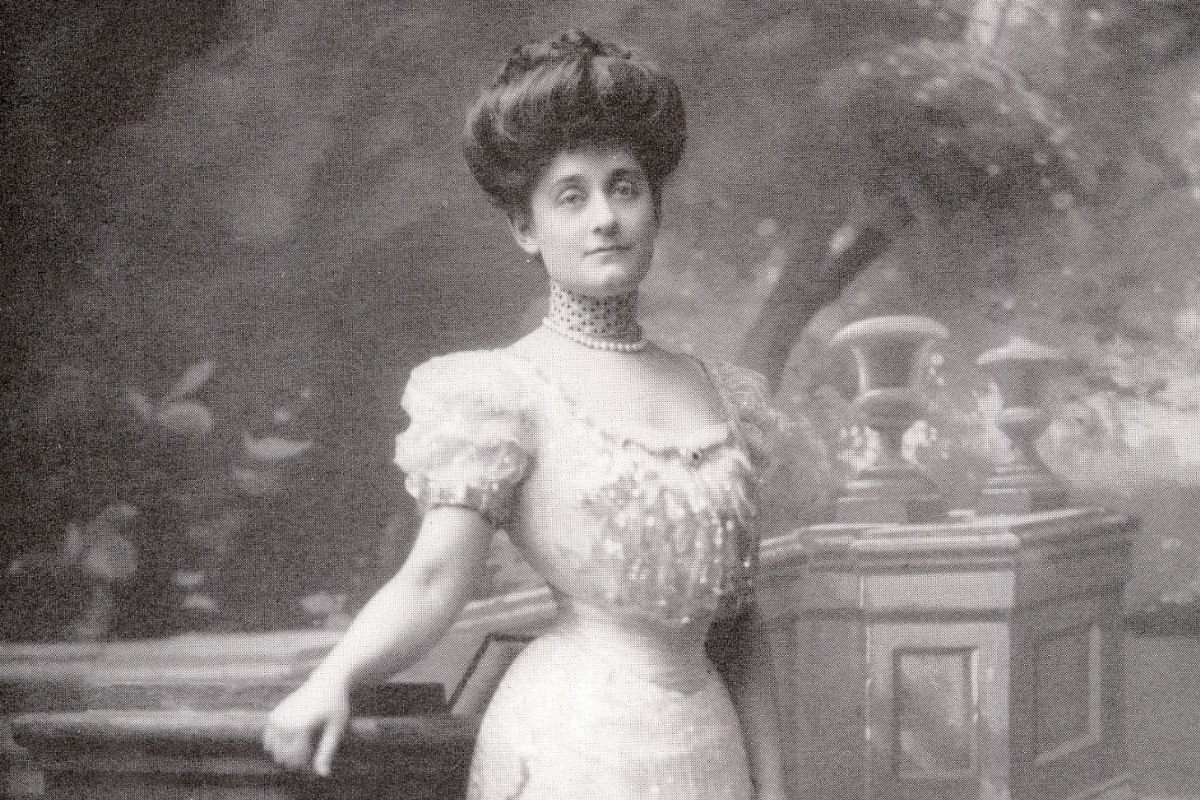a woman in a dress