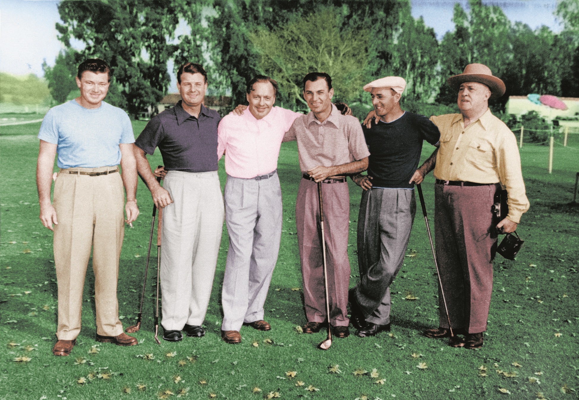 a group of men posing for a picture