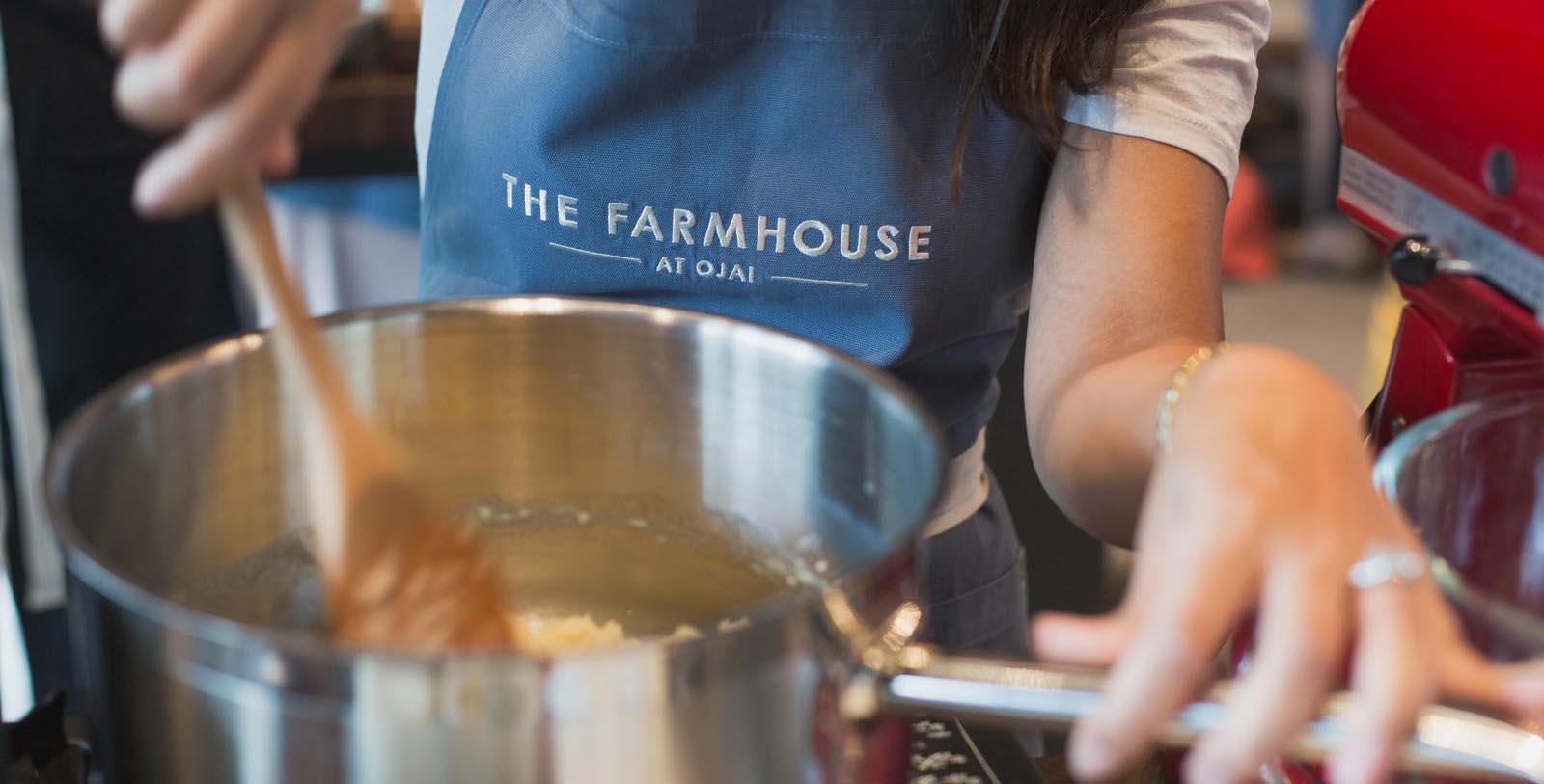 a person cooking in a pot