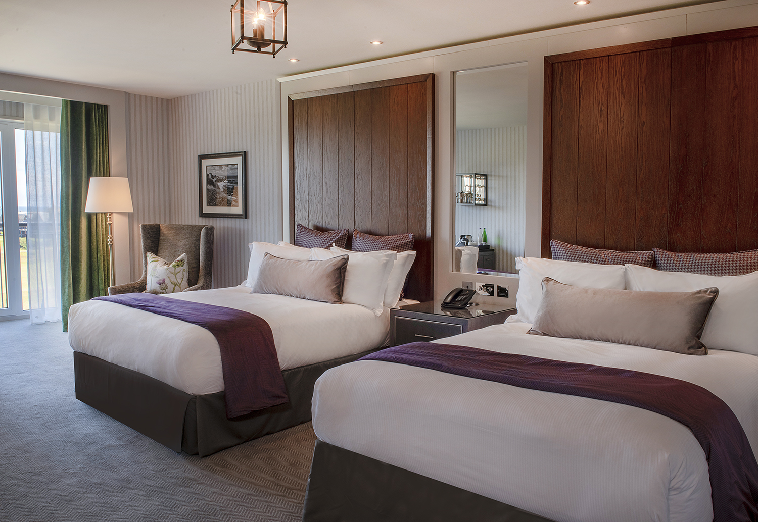 a room with two beds