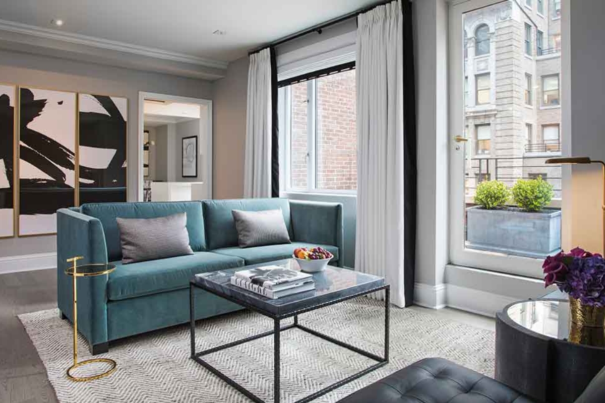 The Apartment The ultimate New York townhome, The Apartment, is inspired by the high fashion of New York design.