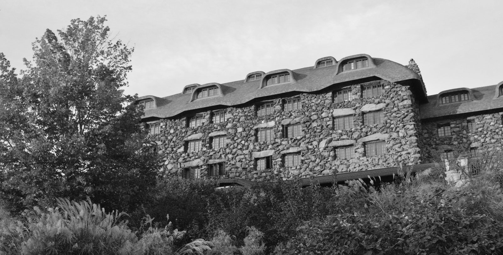 a building with many windows