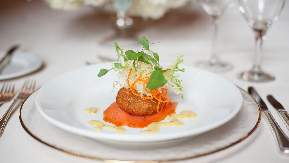 a plate of food on a table