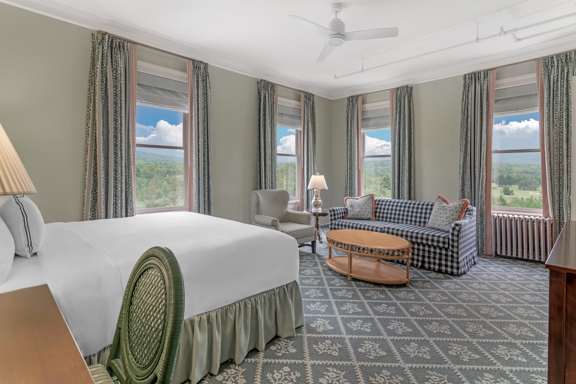 a room with a bed and a couch