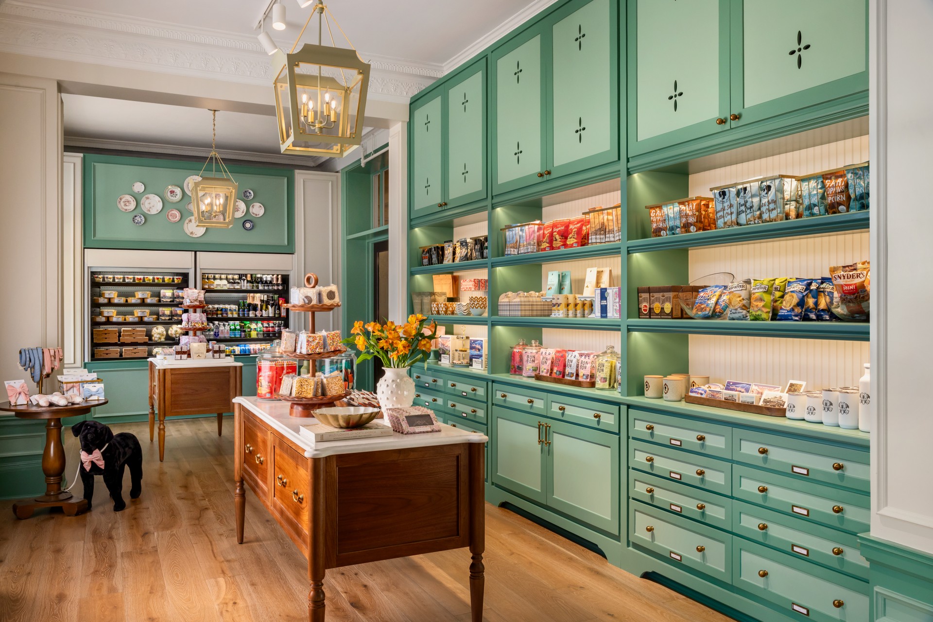 a store with shelves and shelves of food
