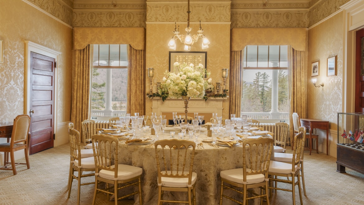 a table set for a dinner party