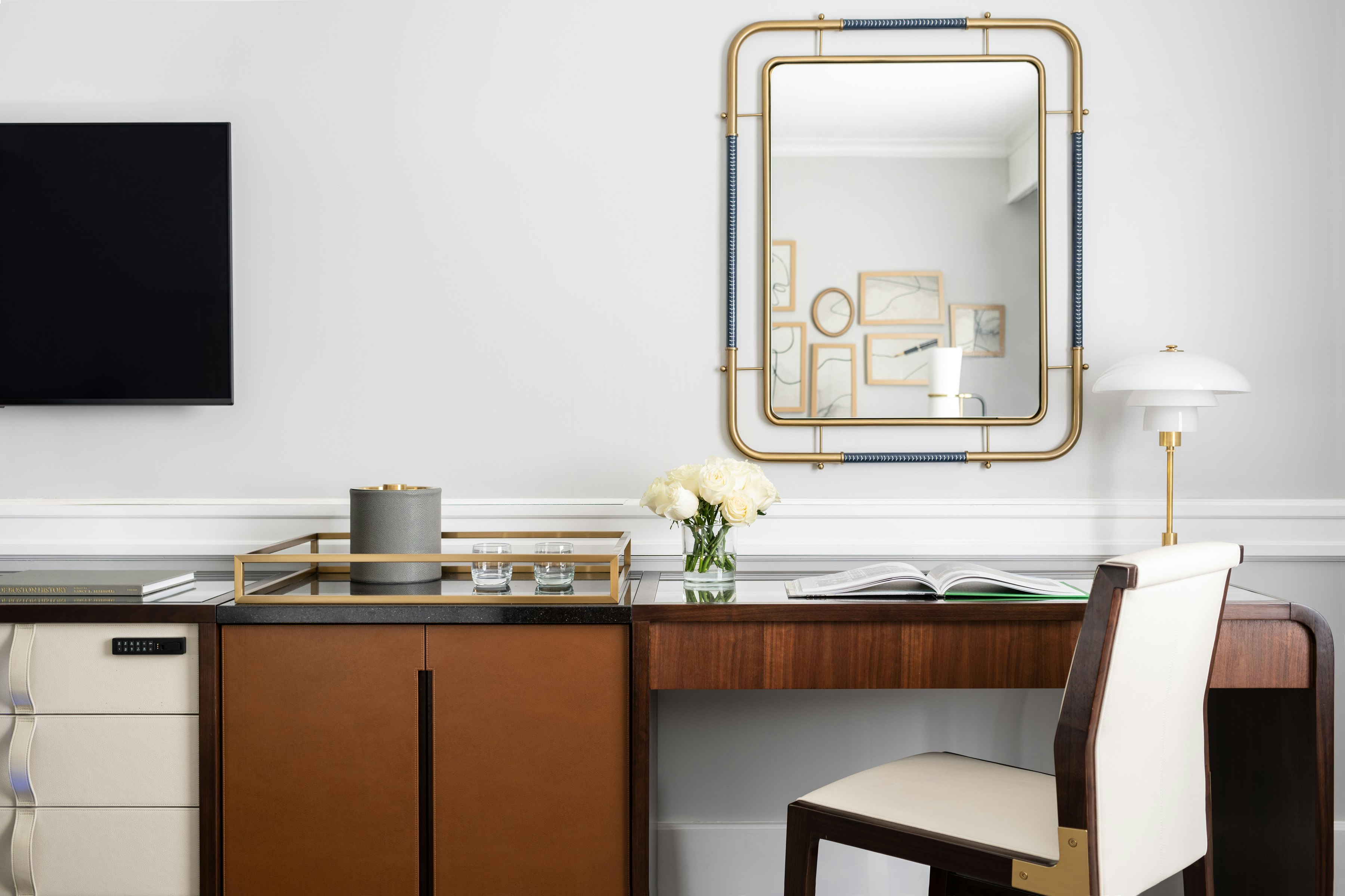 a mirror on a wall