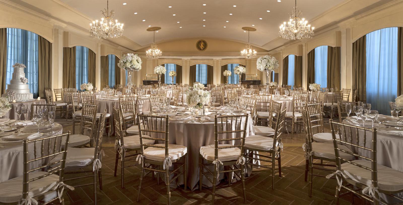 a room with tables and chairs