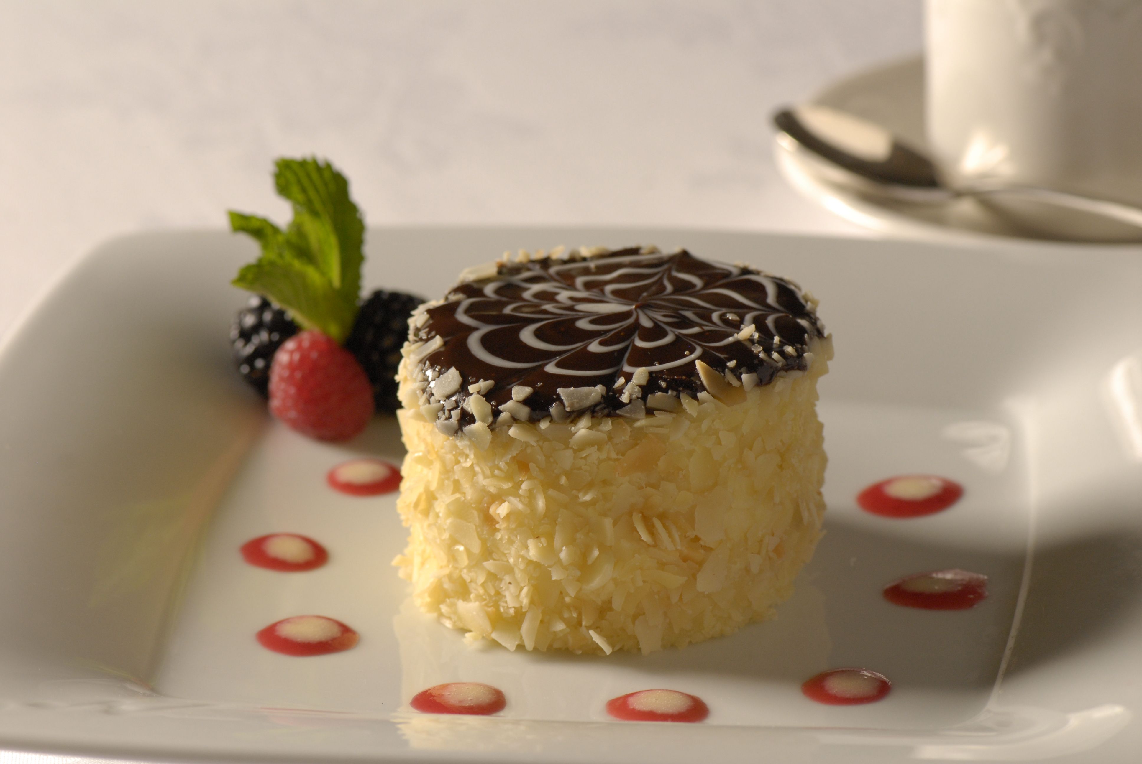 a dessert on a plate