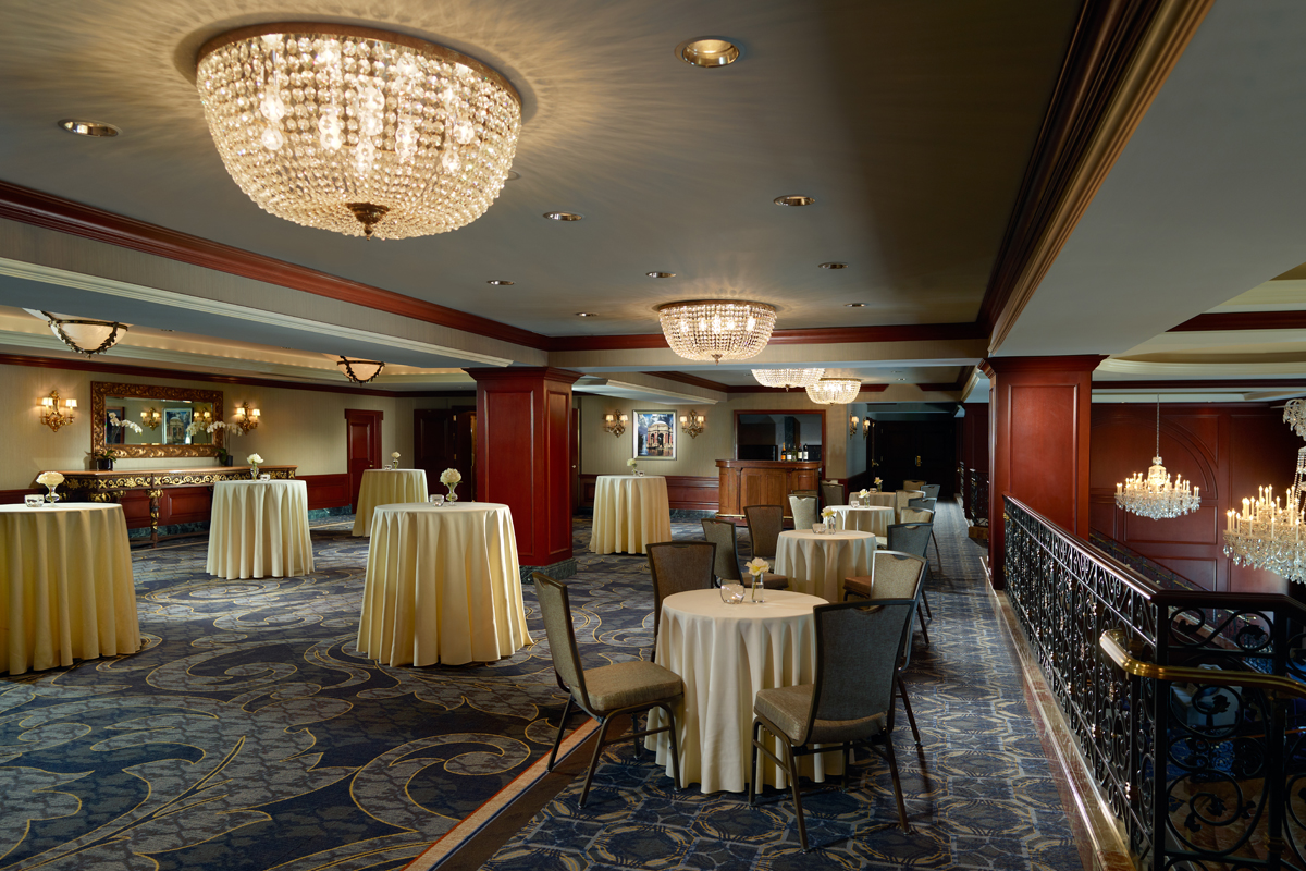 a room with tables and chairs