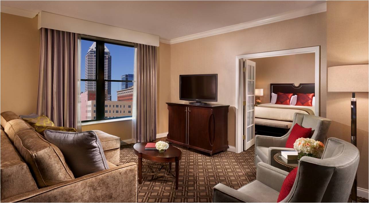 a room with a television and a couch