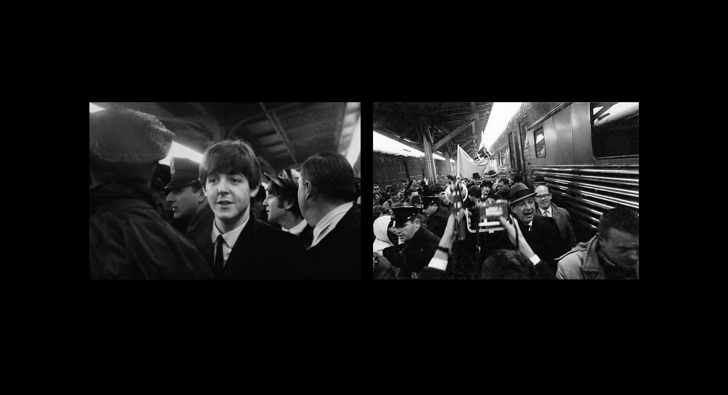 a group of people in a train
