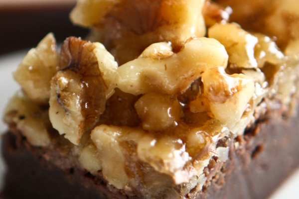 a close up of a piece of food