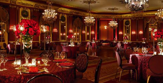 a room with tables and chairs