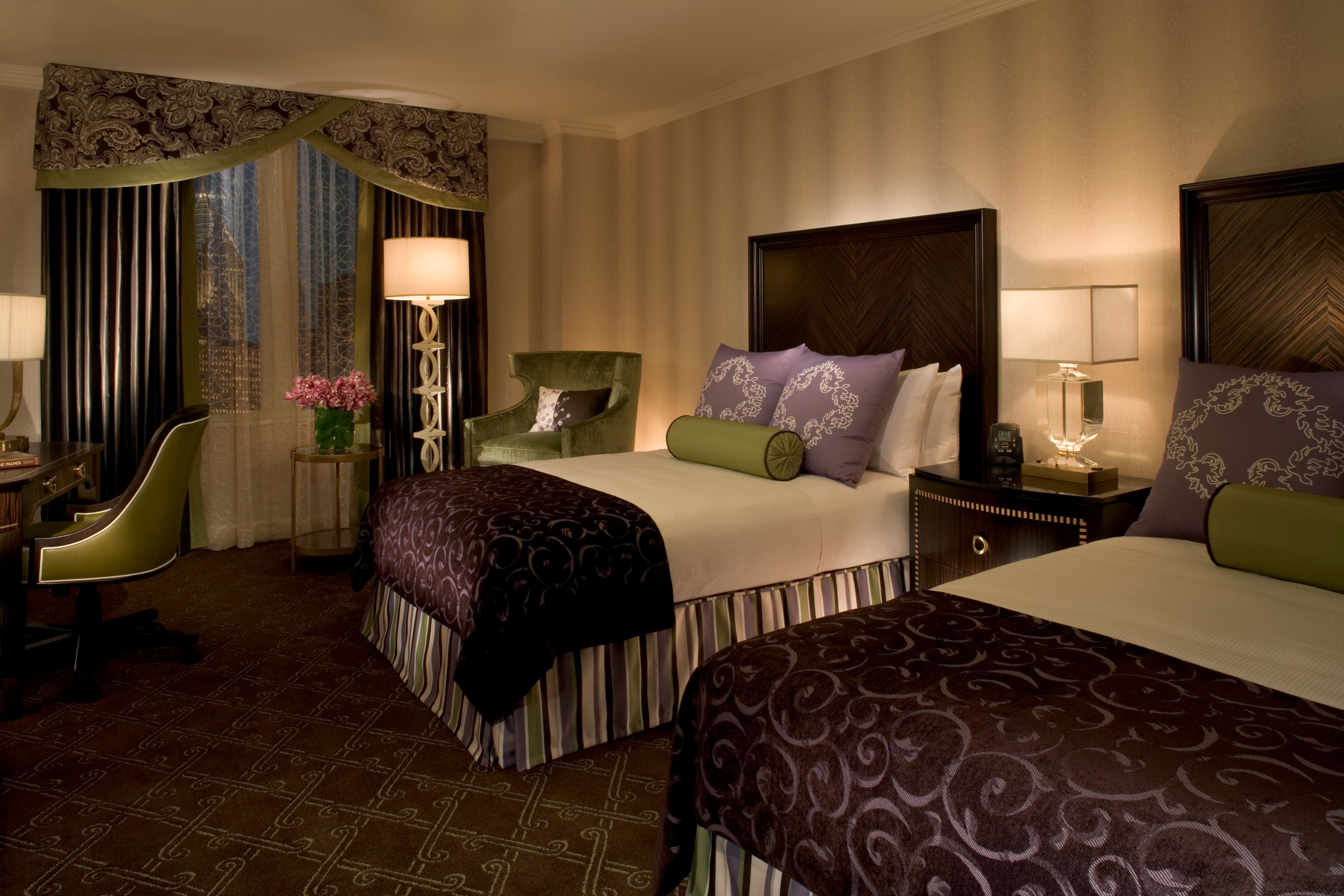 a room with two beds