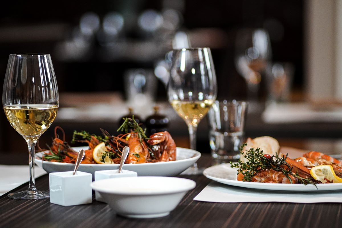 a plate of food on a table